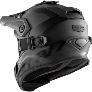 CKX Titan Air Flow Off-Road Modular Helmet, Winter Solid - Included 210 degree Goggles - Carbon Fibre